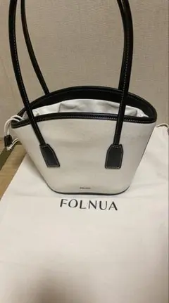 【極美品】FOLNUA バッグ ホワイト/ブラック