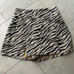ゼブラ柄コットンショートパンツ