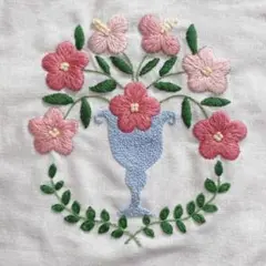 樋口愉美子 季節のステッチ ファブリックパネル 刺繍 ハンドメイド ハイビスカス