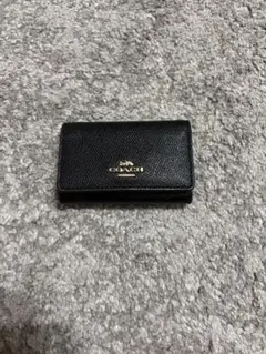 COACH ブラック レザーキーケース