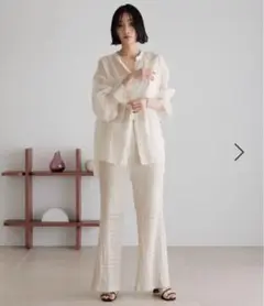 LOWRYSFARM ミニシャーリングフレアパンツ
