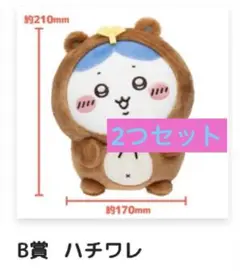 ちいかわ たぬきだもんくじ B賞　ハチワレ　2点セット