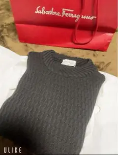 Salvatore Ferragamo ダークグレー ニットセーターM