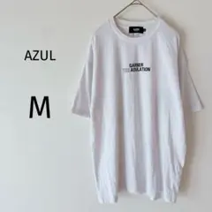 AZUL by moussy プリントTシャツ メンズ 半袖 ゆるだぼ M