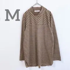 マリサグレース/Marisa Grace カットソー　ハイネック　ボーダー　モカ