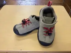 KEEN キッズスニーカー グレー/レッド