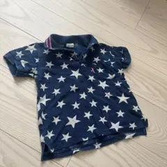 BREEZE 星柄ポロシャツ 100cm ネイビー
