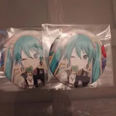 初音ミク anniversary/birthdayグリッター缶バッチ2個セット