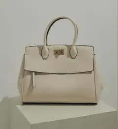 ECREL レザーフラップミディトートバッグ