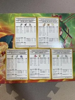 【旧裏】 ポケモンカード　拡張シート デッキ説明　5枚