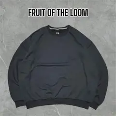 【定番】FRUITOFTHELOOM無地ブランクスウェットソリッドブラックXL