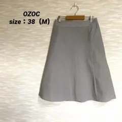 （A0697）オゾック　フレアスカート　ひざ丈　オフィス　きれいめ　大人ガーリー