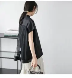 ブラック 半袖シャツ フリーサイズ
