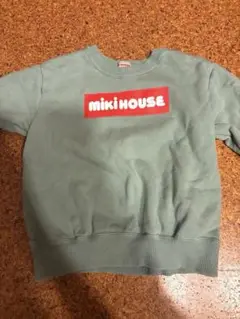 MIKI HOUSE ボックスロゴ トレーナー 100サイズ グリーン　緑