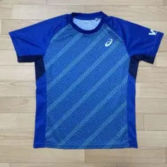 アシックス ドライTシャツ 早稲田テニス部 ブルー テニス ウェア M