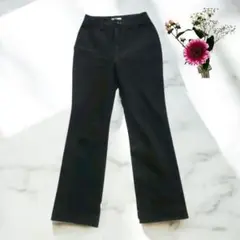 ビースリー B-Three 美脚ストレッチフレアパンツ S相当 ブラック 通勤