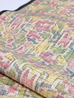 M195 アンティーク　古布　洗い張り　ハギレ　織物　ハンドメイド　リメイク