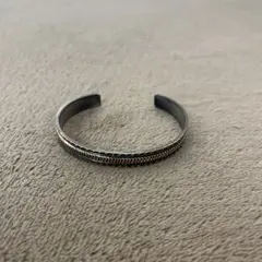 シ*ン様 【138mm】オーヴィルホワイト バングル 138mm オーヴィルホワイト 14金 スタンプワーク バングル
