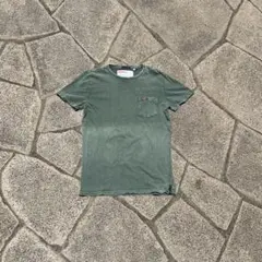 00s unknown Tシャツ　半袖カットソー　オリーブ　無地ポケット