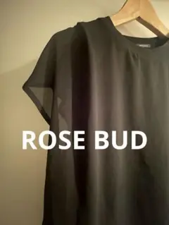 【ROSE BUD】シフォンカットソー Black Free サイズ