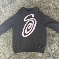 Stüssy スワール模様 グリーンセーター