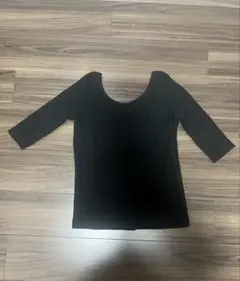 Spick & Span 五分袖 Tシャツ カットソー 黒