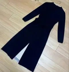 美品✨JILL STUART ニットロングワンピース　ブラック