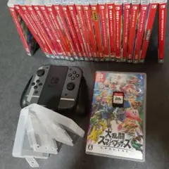 【Switch】【動作良好】スマブラ限定ジョイコン2本、純正グリップ、スマブラ