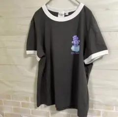 GU ケアベア 紫 スミクロ Tシャツ 半袖 プリント