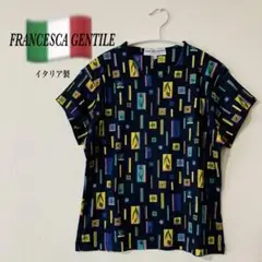 イタリア製FRANCESCA GENTILE最終価格✨ヴィンテージ花柄リネン混M