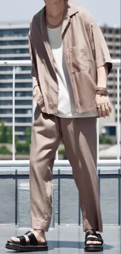 CUPRO RELAX OPEN COLLAR &PAJAMA PANTS
