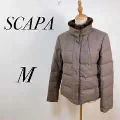 SCAPA スキャパ リバーシブル ダウンジャケット ブラウン M