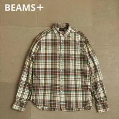 ビームスプラス インドマドラス チェック BDシャツ M 日本製