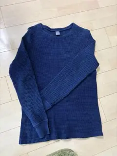 markaware ネイビー ワッフルニット