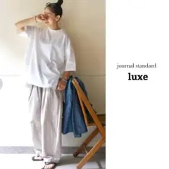 ジャーナルスタンダードラックス バスクジャージークルーネックスリットプルオーバー