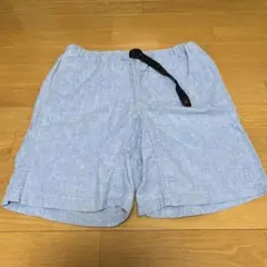 グラミチ　ショート　M シャンブレー　ブルー　青gramicci 男女兼用可