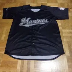 千葉ロッテマリーンズ　BLACKBLACK ユニフォーム　フリーサイズ　ブラック