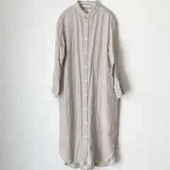 FREAK'S STOQE ロングシャツワンピース　リネン100% 麻色