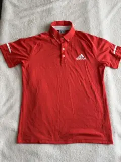 adidas 赤 ゴルフウェア　ポロシャツ L
