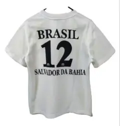 FINTA 00's サッカー Tシャツ ブラジル国旗 ホワイト Mサイズ