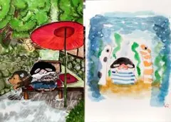 再販無し サクラちゃんの夏セット8/7 11(原画)ポストカードのみ