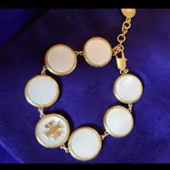 Tory Burch 新品 セミプレシャス ロゴブレスレット シェル