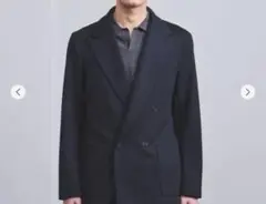 ユナイテッドアローズ4ボタン ダブルブレストニットジャケットネイビーXL