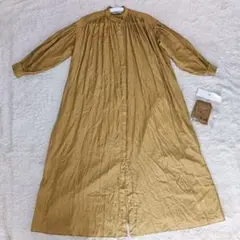 エンリカ シルク綿 シャツ ロングワンピース 定価約4万 enrica
