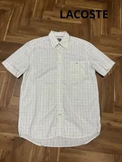 LACOSTE 半袖チェックシャツ