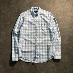 TBS2【J.CREW】ブロックチェックシャツ　ボタンダウン　古着used
