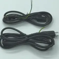 AC電源PCパソコンモニター 電源ケーブル 黒 約1.75ｍと1.45ｍ