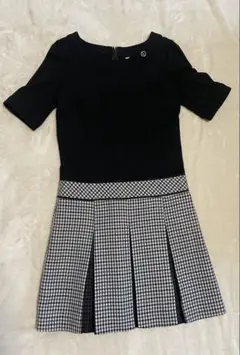 UNTITLED 半袖切替プリーツワンピース Mサイズ