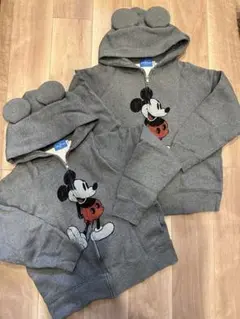 ２着セット ディズニー限定☆耳付き裏起毛パーカーＳMセット