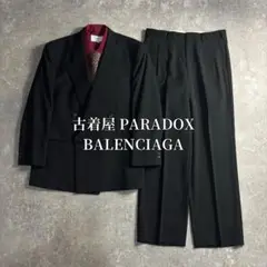バレンシアガ　スーツ　セレモニー　ダブル　カシミヤ混　希少　レア　ロゴボタン バレンシアガ スーツ セレモニー ダブル カシミヤ混 希少 レア